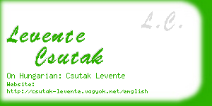 levente csutak business card